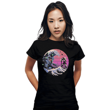 Load image into Gallery viewer, Shirts Fitted Shirts, Woman / Small / Black Retro Wave EVA