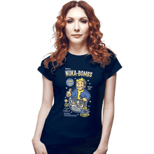 Load image into Gallery viewer, Shirts Fitted Shirts, Woman / Small / Navy Nuka Bombs