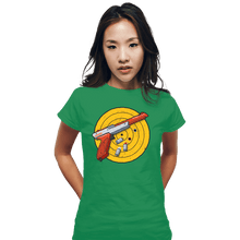 Load image into Gallery viewer, Daily_Deal_Shirts Fitted Shirts, Woman / Small / Irish Green Zapper