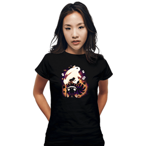 Daily_Deal_Shirts Fitted Shirts, Woman / Small / Black Cheshire White Rabbit