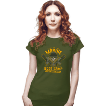 Load image into Gallery viewer, Shirts Fitted Shirts, Woman / Small / Military Green Colonial Marine s