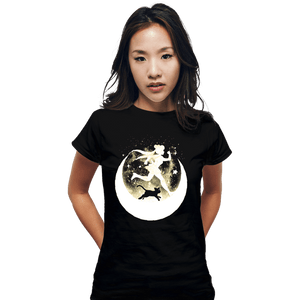 Daily_Deal_Shirts Fitted Shirts, Woman / Small / Black I Love My Cat To The Moon And Back!