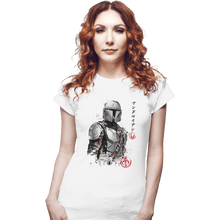 Load image into Gallery viewer, Shirts Fitted Shirts, Woman / Small / White Din Djarin