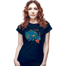 Load image into Gallery viewer, Daily_Deal_Shirts Fitted Shirts, Woman / Small / Navy Gamecube Remix