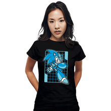 Load image into Gallery viewer, Daily_Deal_Shirts Fitted Shirts, Woman / Small / Black Mega Sonic