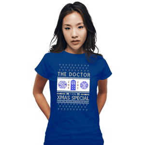 Shirts Fitted Shirts, Woman / Small / Royal Blue Doctor Ugly Sweater