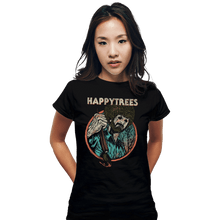 Load image into Gallery viewer, Daily_Deal_Shirts Fitted Shirts, Woman / Small / Black Happytrees