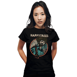 Daily_Deal_Shirts Fitted Shirts, Woman / Small / Black Happytrees