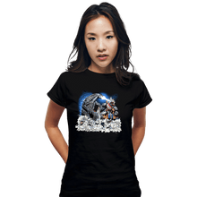 Load image into Gallery viewer, Daily_Deal_Shirts Fitted Shirts, Woman / Small / Black Godzilla VS Megazord