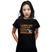 Load image into Gallery viewer, Secret_Shirts Fitted Shirts, Woman / Small / Black Hey, Laser Lips!