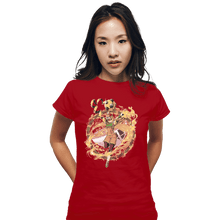 Load image into Gallery viewer, Shirts Fitted Shirts, Woman / Small / Red Ramen Fighter