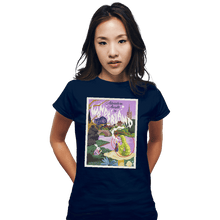 Load image into Gallery viewer, Shirts Fitted Shirts, Woman / Small / Navy Adventure Awaits In Wonderland