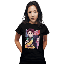 Load image into Gallery viewer, Shirts Fitted Shirts, Woman / Small / Black Slayer Of Demons