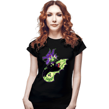 Load image into Gallery viewer, Shirts Fitted Shirts, Woman / Small / Black Magical Silhouettes - Maleficent