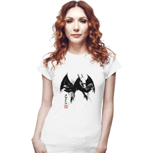 Load image into Gallery viewer, Shirts Fitted Shirts, Woman / Small / White Char Ink