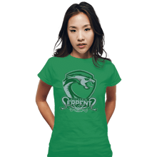 Load image into Gallery viewer, Shirts Fitted Shirts, Woman / Small / Irish Green Slytherin Serpents