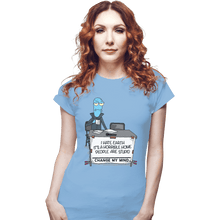 Load image into Gallery viewer, Shirts Fitted Shirts, Woman / Small / Powder Blue I Hate Earth