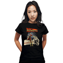 Load image into Gallery viewer, Daily_Deal_Shirts Fitted Shirts, Woman / Small / Black Back To The Death Star