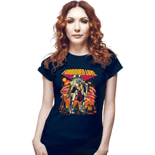 Load image into Gallery viewer, Daily_Deal_Shirts Fitted Shirts, Woman / Small / Navy Forbidden Love