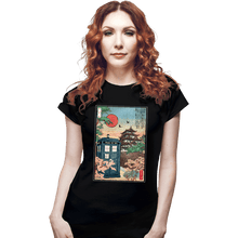 Load image into Gallery viewer, Daily_Deal_Shirts Fitted Shirts, Woman / Small / Black The Tardis In Japan