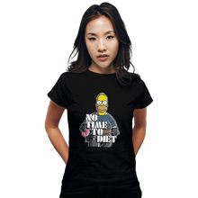 Load image into Gallery viewer, Shirts Fitted Shirts, Woman / Small / Black No Time To Diet