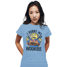 Load image into Gallery viewer, Daily_Deal_Shirts Fitted Shirts, Woman / Small / Powder Blue Burnt Wookiee