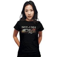 Load image into Gallery viewer, Shirts Fitted Shirts, Woman / Small / Black Retro NCC-1701