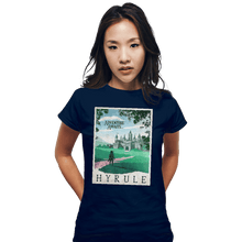 Load image into Gallery viewer, Shirts Fitted Shirts, Woman / Small / Navy Visit Hyrule