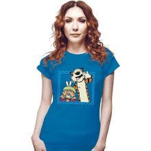 Load image into Gallery viewer, Shirts Fitted Shirts, Woman / Small / Sapphire Exotic Joe and Tiger