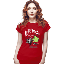 Load image into Gallery viewer, Shirts Fitted Shirts, Woman / Small / Red Zim Pilgrim