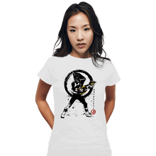 Load image into Gallery viewer, Shirts Fitted Shirts, Woman / Small / White Black Ranger Sumi-e