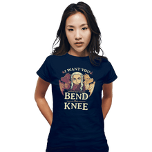 Load image into Gallery viewer, Shirts Fitted Shirts, Woman / Small / Navy Bend The Knee