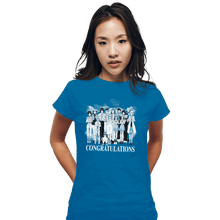 Load image into Gallery viewer, Shirts Fitted Shirts, Woman / Small / Sapphire Congratulations