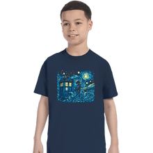 Load image into Gallery viewer, Daily_Deal_Shirts T-Shirts, Youth / XS / Navy Dreams Of Time And Space