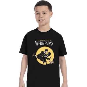 Daily_Deal_Shirts T-Shirts, Youth / XS / Black The Adventures Of Wednesday