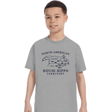 Load image into Gallery viewer, Daily_Deal_Shirts T-Shirts, Youth / XS / Sports Grey House Hippo Awareness