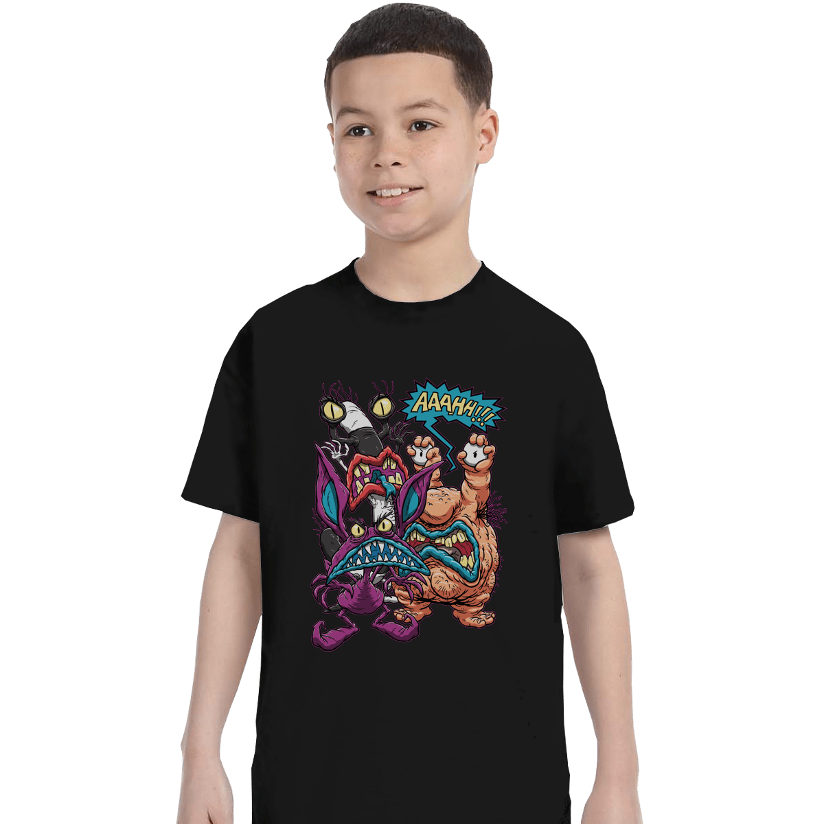 real monsters shirt Real Monsters T-Shirts, Youth / Large / Black