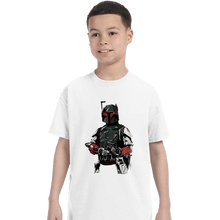 Load image into Gallery viewer, Shirts T-Shirts, Youth / XS / White Mandalorian Bounterhunter