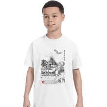 Load image into Gallery viewer, Shirts T-Shirts, Youth / XL / White Link's Awakening Sumi-e