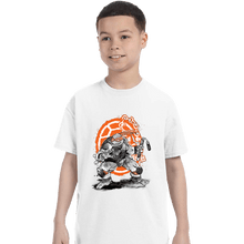 Load image into Gallery viewer, Daily_Deal_Shirts T-Shirts, Youth / XS / White Michelangelo Sumi-e