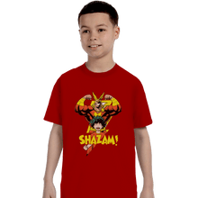Load image into Gallery viewer, Shirts T-Shirts, Youth / XL / Red SHAZAM
