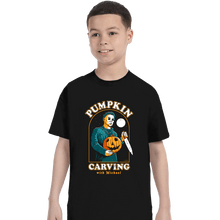 Load image into Gallery viewer, Secret_Shirts T-Shirts, Youth / XS / Black Halloween Carving