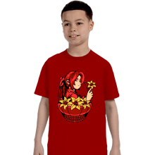 Load image into Gallery viewer, Shirts T-Shirts, Youth / XS / Red Flower Girl