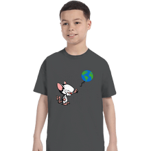 Load image into Gallery viewer, Daily_Deal_Shirts T-Shirts, Youth / XS / Charcoal Mouse With World