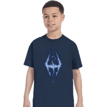 Load image into Gallery viewer, Shirts T-Shirts, Youth / XS / Navy Fus Ro Dah Blue
