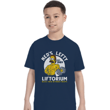 Load image into Gallery viewer, Shirts T-Shirts, Youth / XL / Navy Ned's Lefty Liftorium
