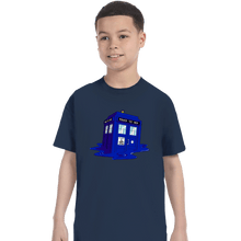Load image into Gallery viewer, Daily_Deal_Shirts T-Shirts, Youth / XS / Navy Melting Tardis