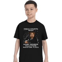 Load image into Gallery viewer, Shirts T-Shirts, Youth / XL / Black Hans Gruber Ugly Sweater