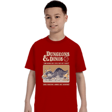 Load image into Gallery viewer, Daily_Deal_Shirts T-Shirts, Youth / XS / Red Dungeons And Dinos