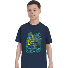 Load image into Gallery viewer, Secret_Shirts T-Shirts, Youth / XS / Navy Impressionist Mermaid